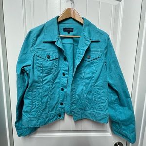 Turquoise denim jacket